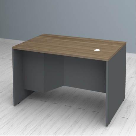 Venturo Megapap melamine working desk in anthracite - walnut color 120x80x75cm.