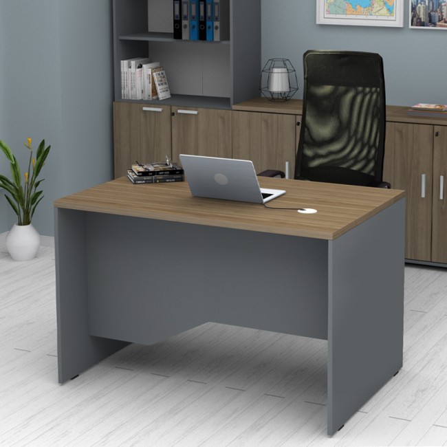 Γραφείο επαγγελματικό Venturo Megapap χρώμα ανθρακί - καρυδί 120x80x75εκ.