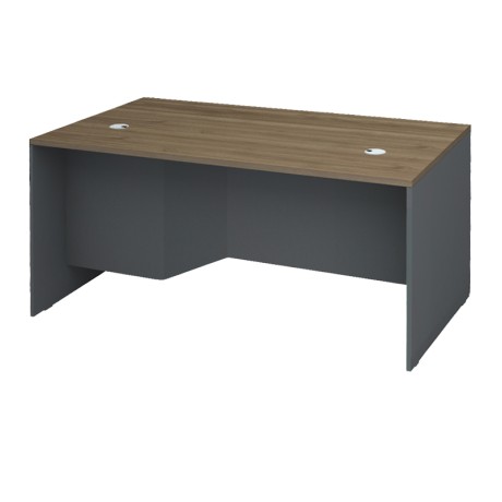 Venturo Megapap melamine working desk in anthracite - walnut color 150x80x75cm.