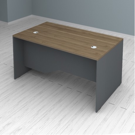 Venturo Megapap melamine working desk in anthracite - walnut color 150x80x75cm.