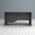 Venturo Megapap melamine working desk in anthracite - walnut color 150x80x75cm.