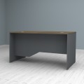Venturo Megapap melamine working desk in anthracite - walnut color 150x80x75cm.