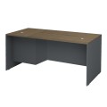 Venturo Megapap melamine working desk in anthracite - walnut color 180x80x75cm.