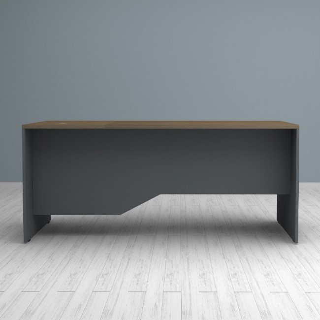 Γραφείο επαγγελματικό Venturo Megapap χρώμα ανθρακί - καρυδί 180x80x75εκ.