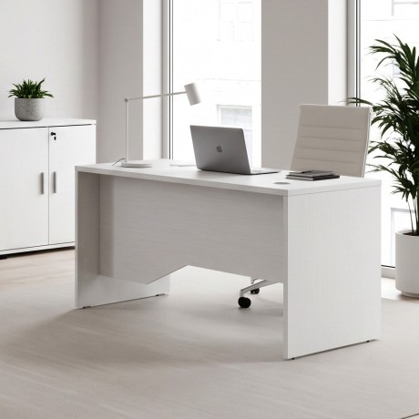 Γραφείο επαγγελματικό Venturo Megapap χρώμα λευκό 150x80x75εκ.