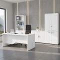 Γραφείο επαγγελματικό Venturo Megapap χρώμα λευκό 150x80x75εκ.