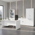 Γραφείο επαγγελματικό Venturo Megapap χρώμα λευκό 180x80x75εκ.
