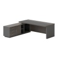 VIP Γραφείο Αριστερή Γωνία, Απόχρωση Grey Walnut 180x90x75/180x50x62 cm