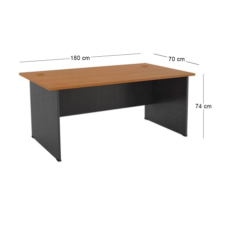 DESK-A Grey/Cherry 180x70x74