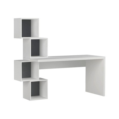 Γραφείο εργασίας Balance Megapap χρώμα λευκό 153,5x60x140εκ