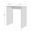 Γραφείο εργασίας Biro Megapap χρώμα λευκό 70x40x75εκ.