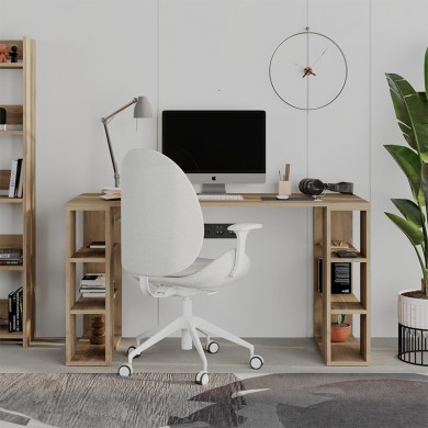 Colmar Megapap melamine desk in light brown color 140x60x75cm