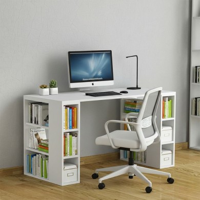 Colmar Megapap melamine desk in white color 140x60x75cm