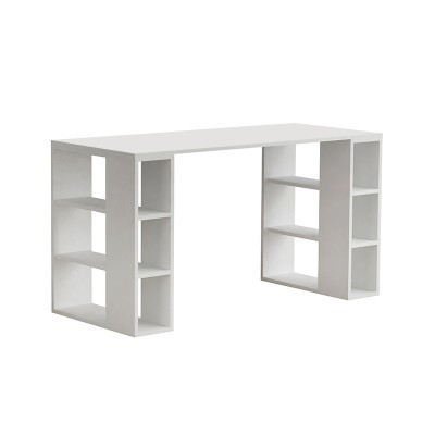 Γραφείο εργασίας Colmar Megapap χρώμα λευκό 140x60x75εκ