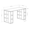 Colmar Megapap melamine desk in white color 140x60x75cm
