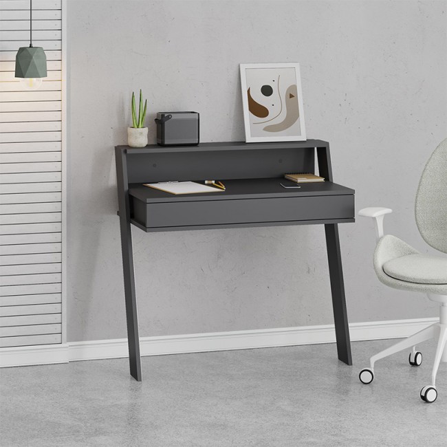 Γραφείο εργασίας Cowork Megapap χρώμα ανθρακί 94x50x91εκ.