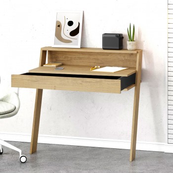 Γραφείο εργασίας Cowork Megapap χρώμα sapphire oak 94x50x91εκ.