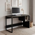 Cubo Megapap melamine - metal desk in black wood color 110x50x75cm.