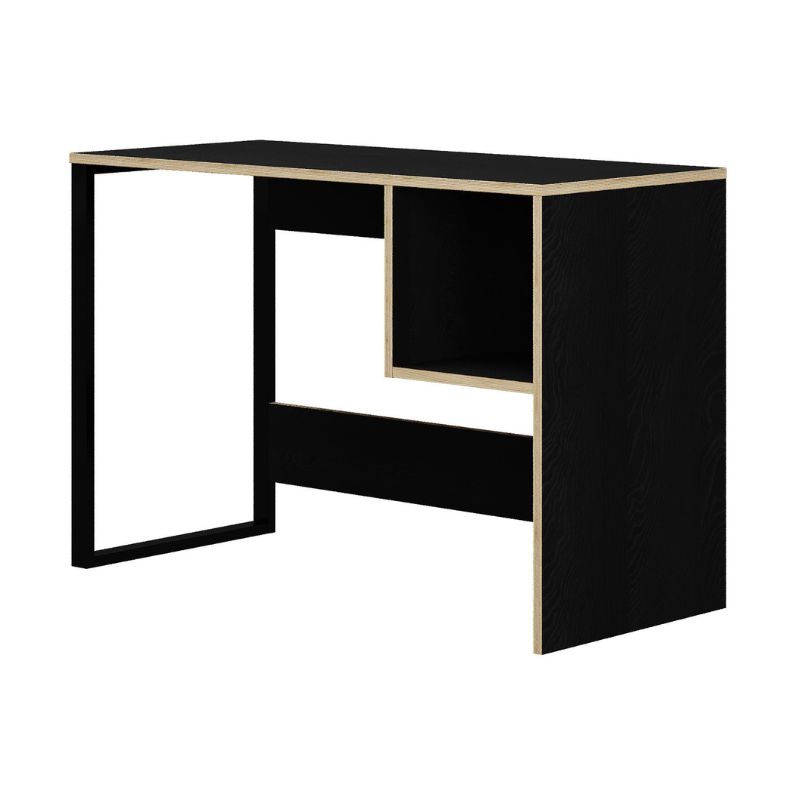Cubo Megapap melamine - metal desk in black wood color 110x50x75cm.