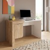 Dario Megapap melamine study desk in sepet oak - white color 120x60x73.2cm