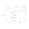 Dario Megapap melamine study desk in sepet oak - white color 120x60x73.2cm