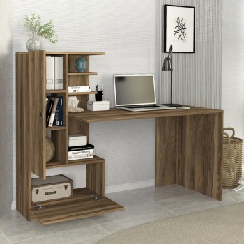 Γραφείο εργασίας Domingo Megapap χρώμα καρυδί 149,5x60x120εκ. Γραφείο εργασίας Domingo Megapap χρώμα καρυδί 149,5x60x120εκ.