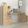 Domingo Megapap melamine desk in sapphire oak color 149,5x60x120cm.