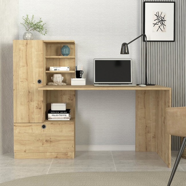 Γραφείο εργασίας Domingo Megapap χρώμα sapphire oak 149,5x60x120εκ. Γραφείο εργασίας Domingo Megapap χρώμα sapphire oak 149,5x60x120εκ.
