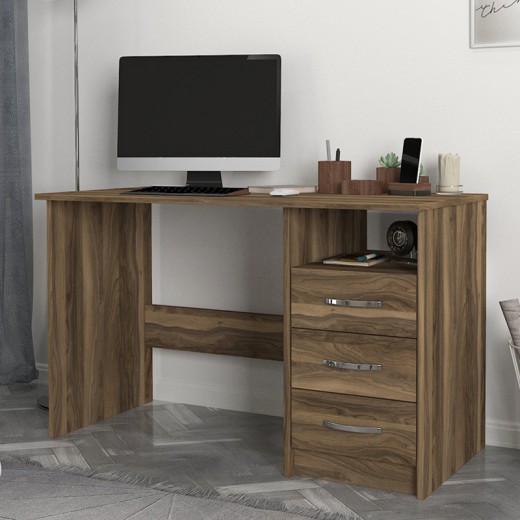 Γραφείο εργασίας Eldoris Megapap χρώμα καρυδί 120x60x75εκ. Γραφείο εργασίας Eldoris Megapap χρώμα καρυδί 120x60x75εκ.