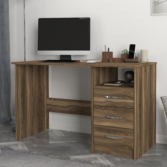 Γραφείο εργασίας Eldoris Megapap χρώμα καρυδί 120x60x75εκ. Γραφείο εργασίας Eldoris Megapap χρώμα καρυδί 120x60x75εκ.