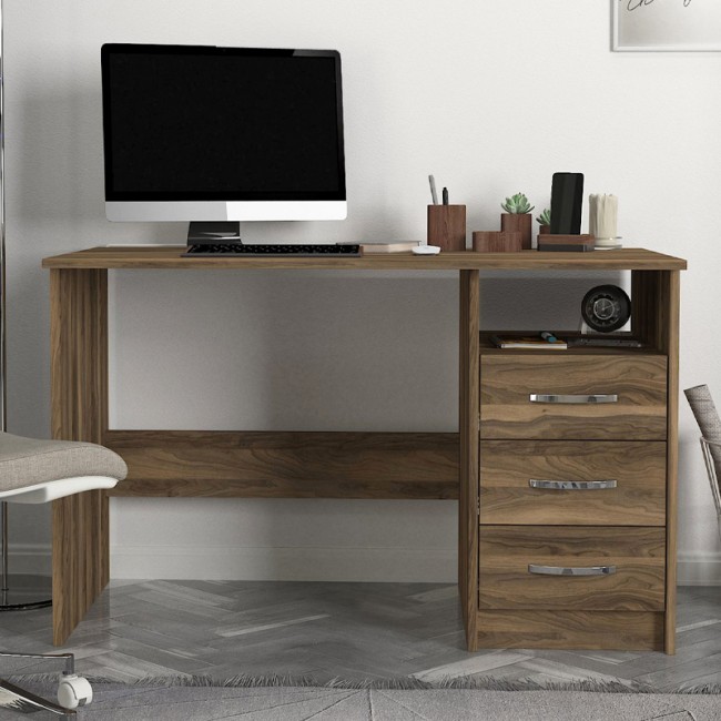 Γραφείο εργασίας Eldoris Megapap χρώμα καρυδί 120x60x75εκ. Γραφείο εργασίας Eldoris Megapap χρώμα καρυδί 120x60x75εκ.