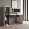 Gemini Megapap melamine study desk in anthracite - white color 121.8x59.6x131.8cm.