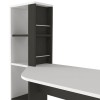 Gemini Megapap melamine study desk in anthracite - white color 121.8x59.6x131.8cm.