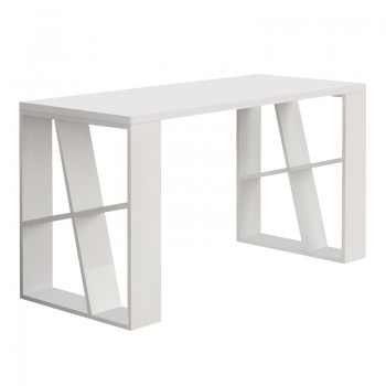 Honey Megapap melamine desk in white color 137x60x75cm