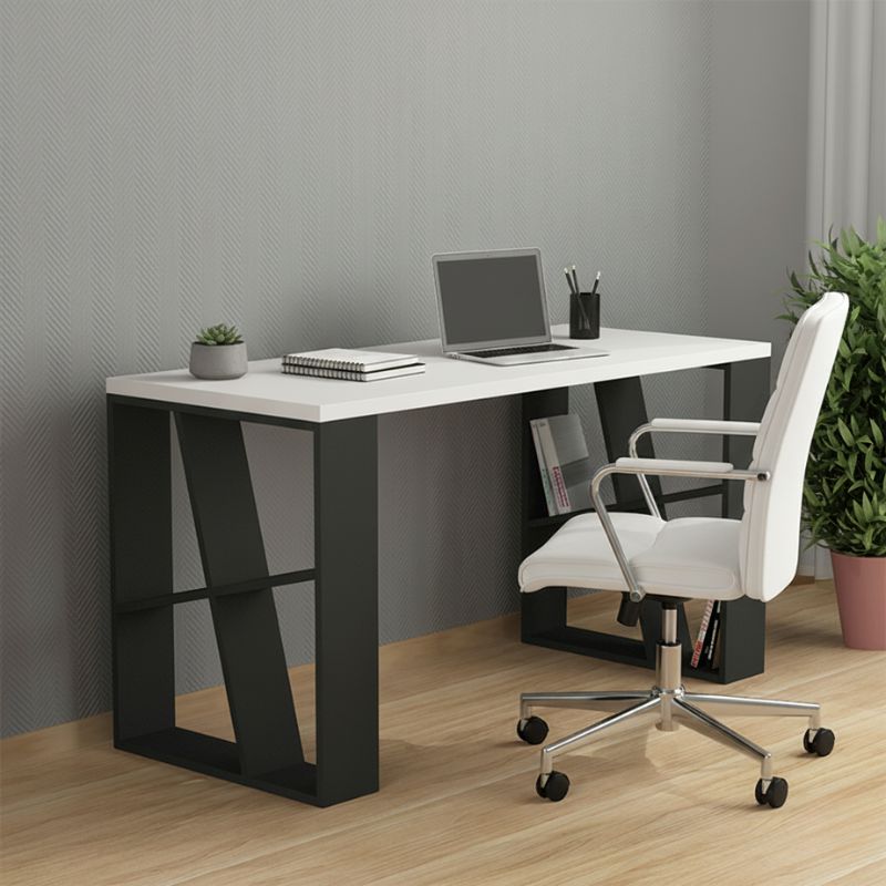 Honey Megapap melamine desk in anthracite-white color 137x60x75cm