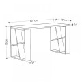 Honey Megapap melamine desk in anthracite-white color 137x60x75cm