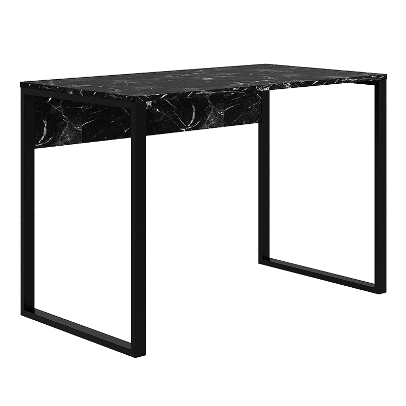 Inna Megapap melamine working desk in black marble color 100x60x75cm.