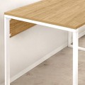 Inna Megapap melamine working desk in sapphire oak - white color 110x60x75cm.
