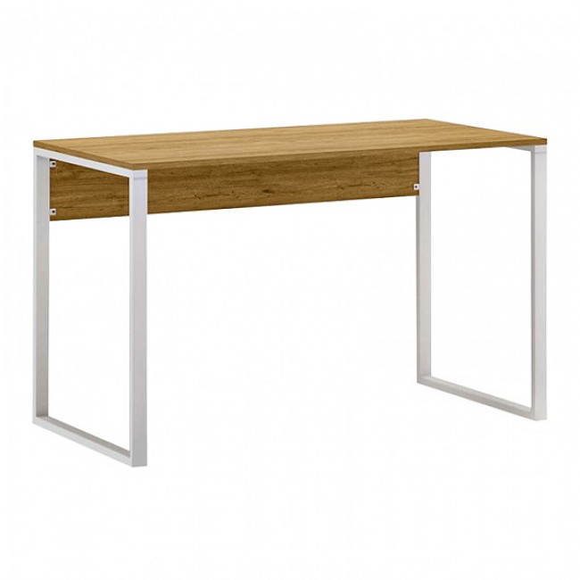 Γραφείο εργασίας Inna Megapap χρώμα sapphire oak - λευκό 110x60x75εκ.