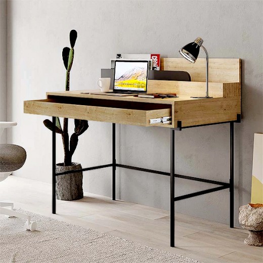 Γραφείο εργασίας Leila Megapap χρώμα φυσικό οξιάς 108x60x101εκ Γραφείο εργασίας Leila Megapap χρώμα φυσικό οξιάς 108x60x101εκ