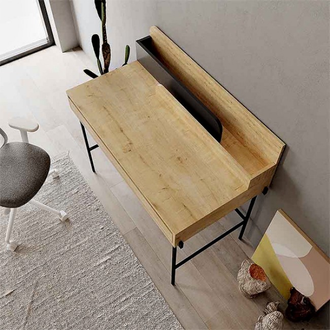 Γραφείο εργασίας Leila Megapap χρώμα φυσικό οξιάς 108x60x101εκ