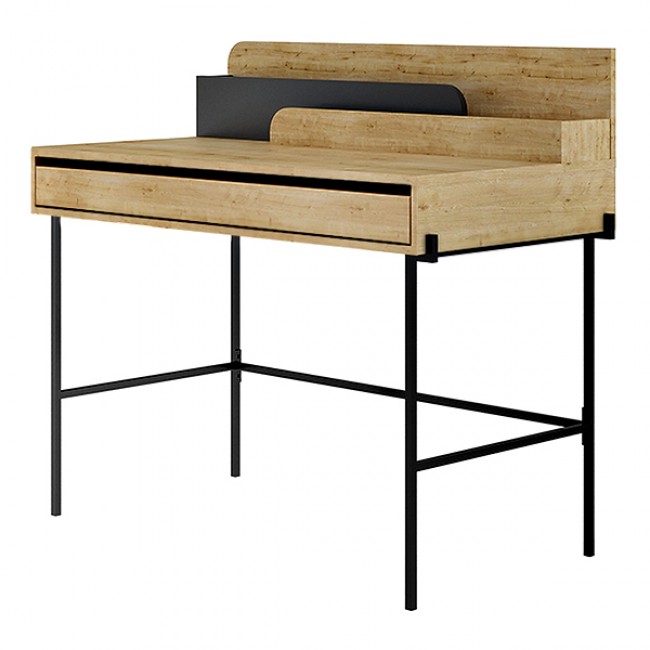 Γραφείο εργασίας Leila Megapap χρώμα φυσικό οξιάς 108x60x101εκ