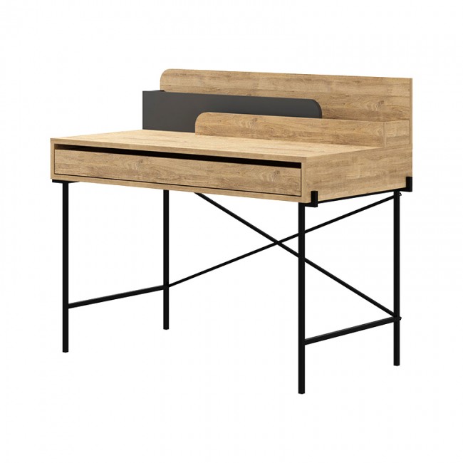 Γραφείο εργασίας Leila Megapap χρώμα φυσικό οξιάς 108x60x101εκ