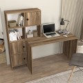 Lesya Megapap melamine desk in walnut color 159.2x59.6x141.2cm.
