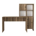 Lesya Megapap melamine desk in walnut color 159.2x59.6x141.2cm.