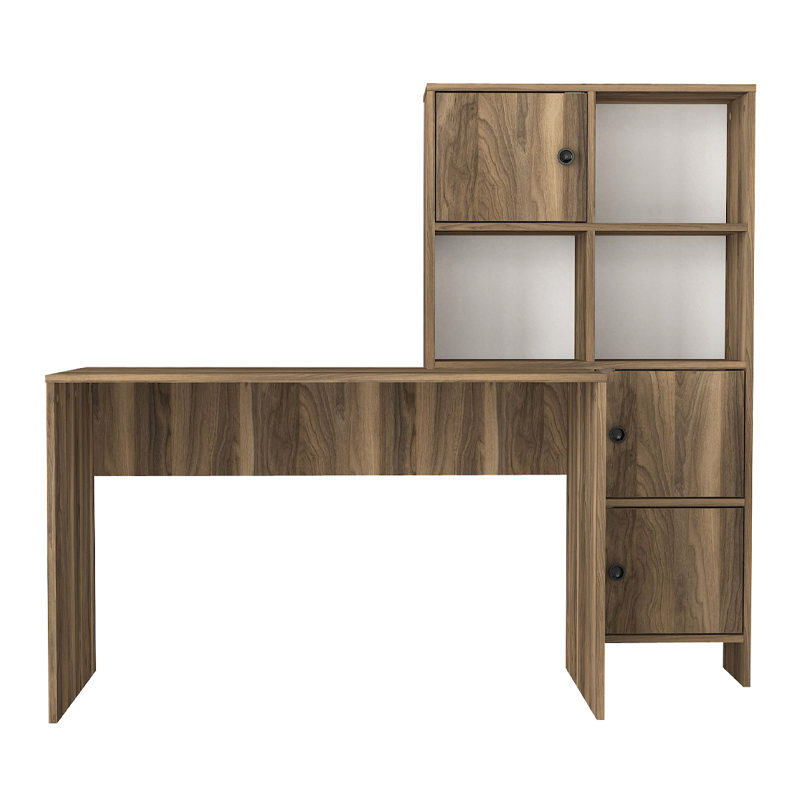 Lesya Megapap melamine desk in walnut color 159.2x59.6x141.2cm.