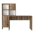 Lesya Megapap melamine desk in walnut color 159.2x59.6x141.2cm.