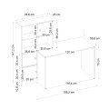 Lesya Megapap melamine desk in walnut color 159.2x59.6x141.2cm.