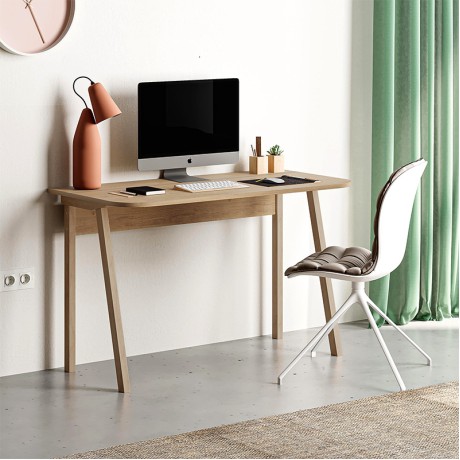 Γραφείο εργασίας Luton Megapap χρώμα sapphire oak 120x60x75εκ.