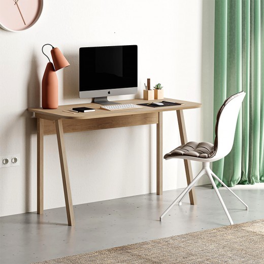 Γραφείο εργασίας Luton Megapap χρώμα φυσικό οξιάς 120x60x75εκ.